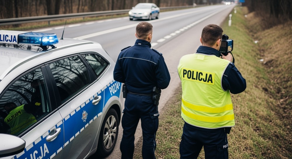 Motocyklista w szaleńczym pościgu zatrzymany przez policję w Pabianicach