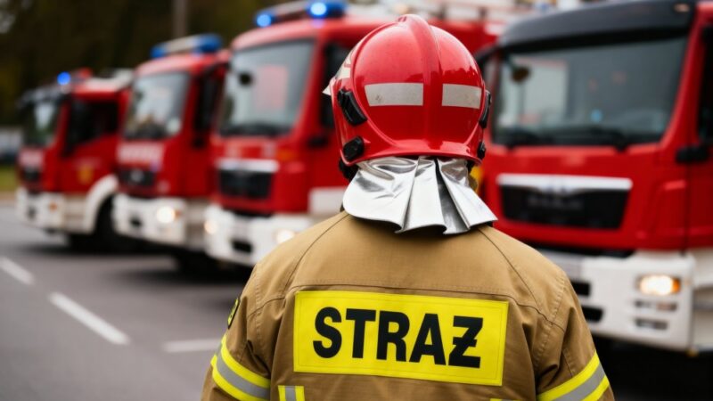 Manewry ratunkowe w Dłutowie: wspólne ćwiczenia służb ochrony przeciwpożarowej