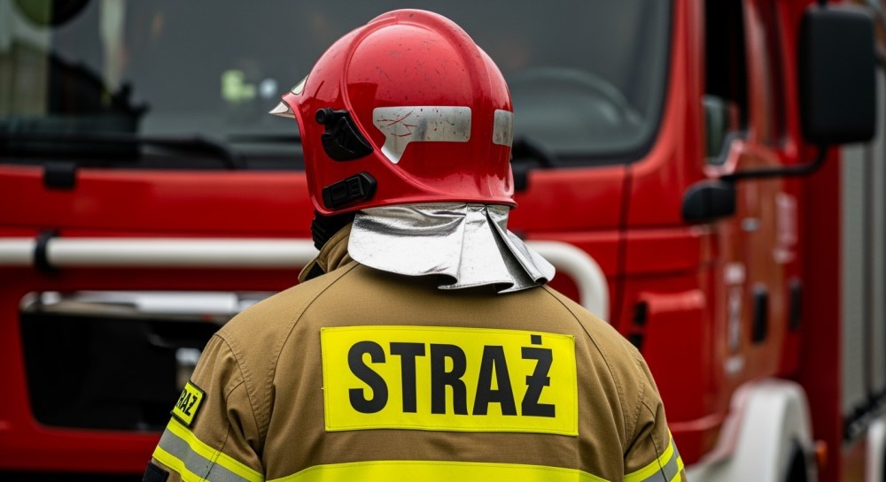 Nocne wyzwania strażaków w Pabianicach: pożar, wypadek i zalana piwnica