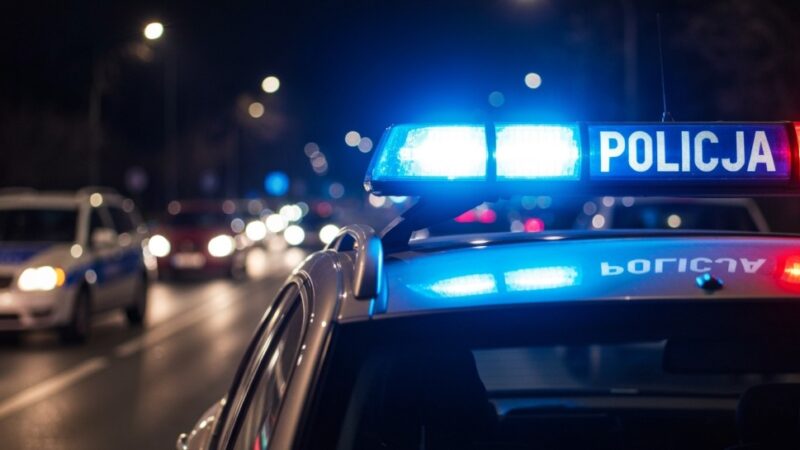 Pijany kierowca zderzył się z latarnią, zatrzymany przez świadków w Pabianicach