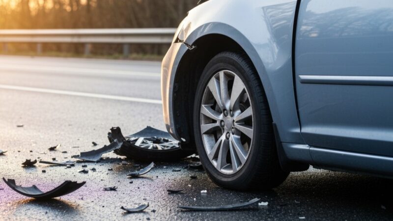 Świąteczny poranek z wypadkiem: kierowca Punto w tarapatach