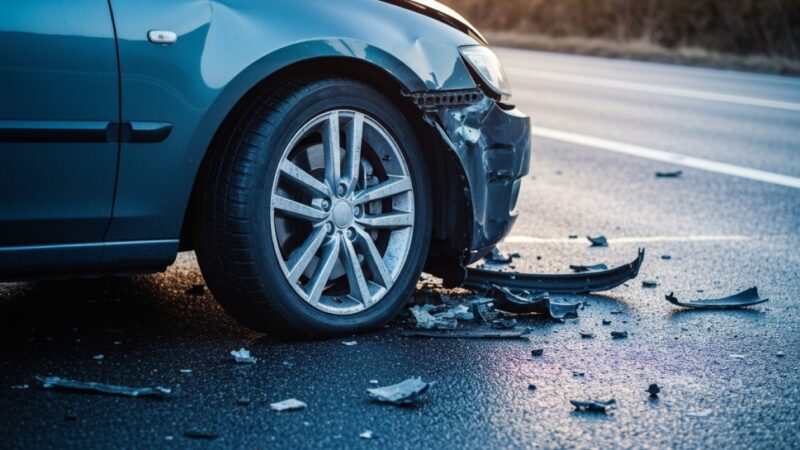 Utrudnienia na ul. Piłsudskiego po kolizji – tylko jeden pas dostępny