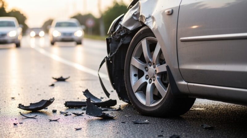 Wypadek w Pabianicach – ruch znów płynny