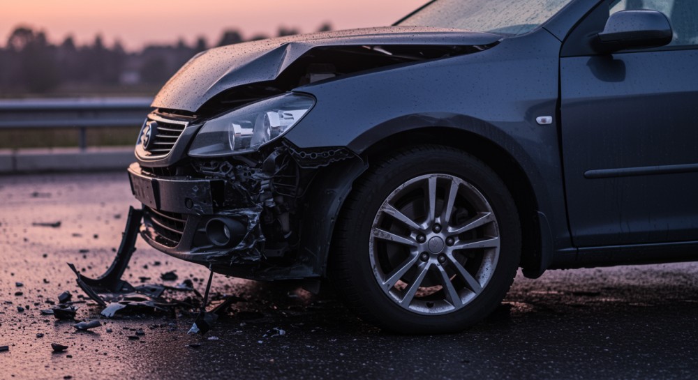 Senność za kierownicą: Kolizja na S14 w upalny poranek