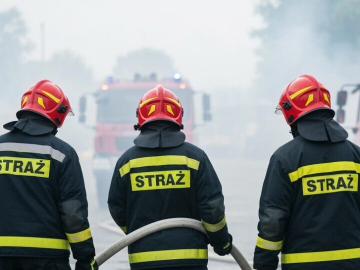 Pożar zabudowań gospodarczych w Pabianicach: strażacy w akcji na Myśliwskiej
